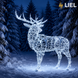 Новорічний світловий олень LIEL 3D, 400 LED, 260 см, холодний колір світіння, IP67, декоративна світлодіодна фігура для вулиці, арт. G-0013