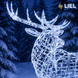 Новорічний світловий олень LIEL 3D, 400 LED, 260 см, холодний колір світіння, IP67, декоративна світлодіодна фігура для вулиці, арт. G-0013