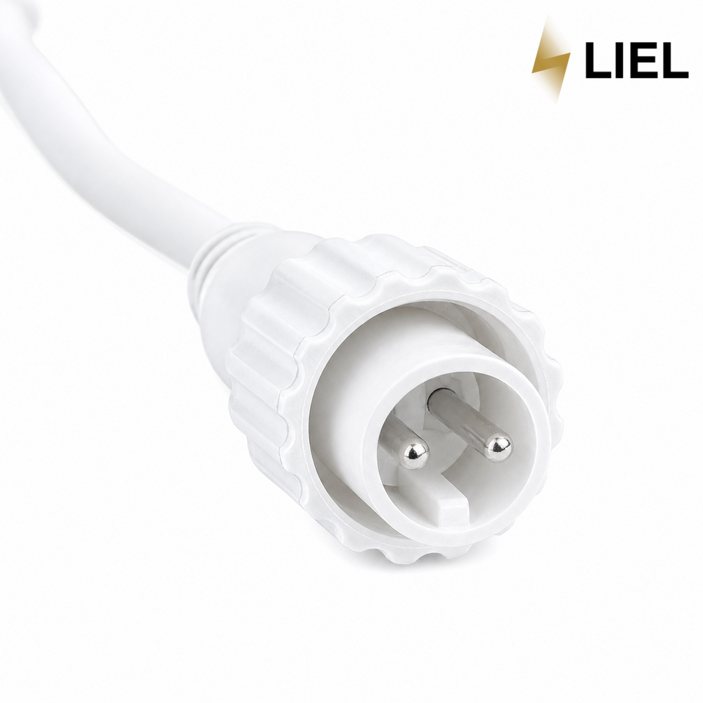 Уличная гирлянда Нитка LIEL 10м Standart теплый белый цвет с мерцанием на белом кабеле, IP44, арт. G059-ST