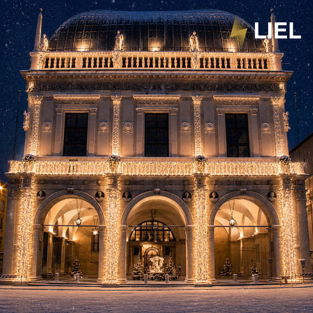 Уличная гирлянда Нитка LIEL 10м Standart теплый белый цвет с мерцанием на белом кабеле, IP44, арт. G059-ST