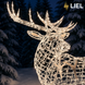 Новогодний световой олень LIEL 3D, 400 LED, 2600 см, теплый белый цвет свечения, IP67, декоративная светодиодная фигура для улицы, арт. G-0014