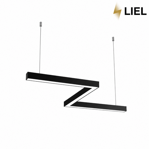 Світлодіодний підвісний лінійний світильник з LED профілю Зігзаг LIEL 800х40х43.6мм 28.8W 24V Premium, арт. L150