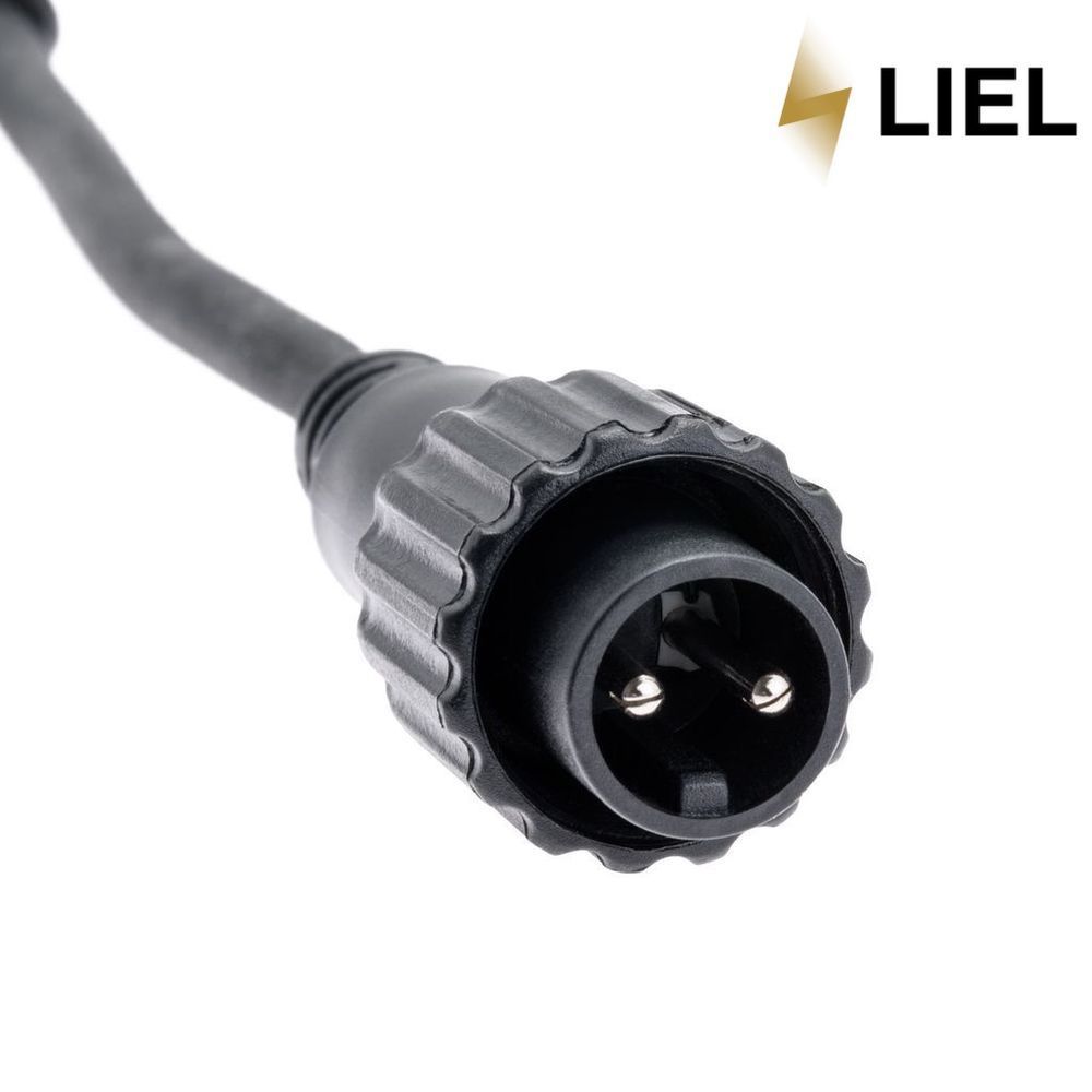 Вулична гірлянда Бахрома LIEL 3х0,7м Premium теплий білий колір світіння на чорному кабелі IP65, арт. G0100-ST