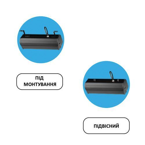Світлодіодний промисловий світильник LED LIEL 150Вт 6500К чорний