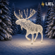 Новорічний світловий лось LIEL 3D, 1000 LED, 315 см, теплий білий колір світіння, IP67, декоративна світлодіодна фігура для вулиці, арт. G-0016
