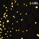Вулична гірлянда Бахрома LIEL 3х0,7м Premium теплий білий колір світіння на чорному кабелі IP65, арт. G0100-ST